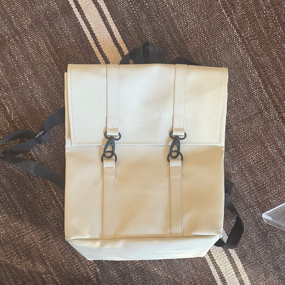 Rains Beige Backpack for Men